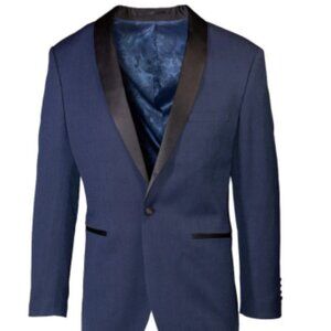 New Navy Pindot Slim Fit Shawl Tuxedo Jacket Only